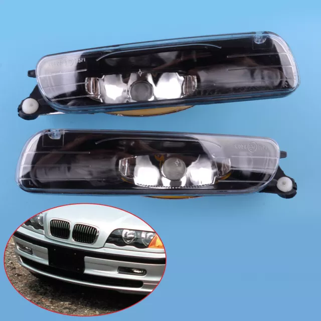 Clear Lens Fog Lights Fit For BMW E46 3 Series 1999-2001 63178361951 63178361952