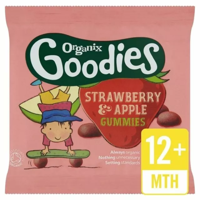 Organix Goodies Fruit Gummies Strawberry - Stage 4 12g - (PACK OF 4)