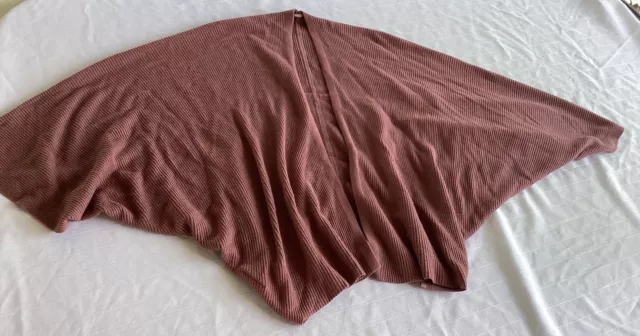 Lululemon Womens Pink Cashlu Knit Textured Wrap Sweater Medium Large