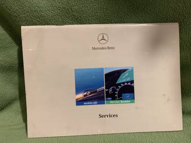 LIBRETTO DI ASSISTENZA MERCEDES-BENZ ORIGINALE USATO 12 FRANCOBOLLI. 2002 Bianco sul davanti raro