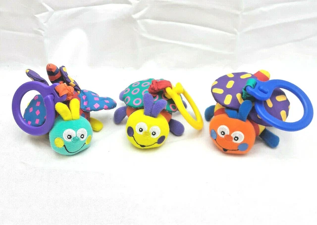 JITTER BUGS VIBRATING Pull String Toy PlaySkool Cute Colorful Fun with  Clasp $2.49 - PicClick