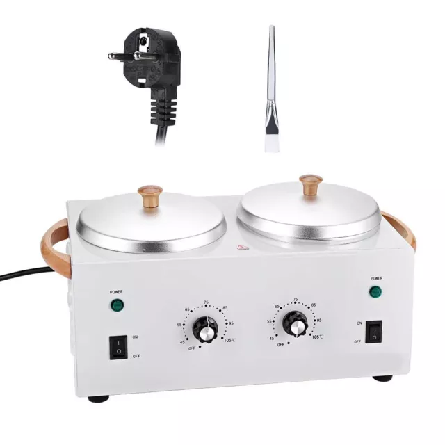 Hot Paraffin Wax Warmer Salon Spa Dual Pot Depilatory Waxing Heater Machine LVE