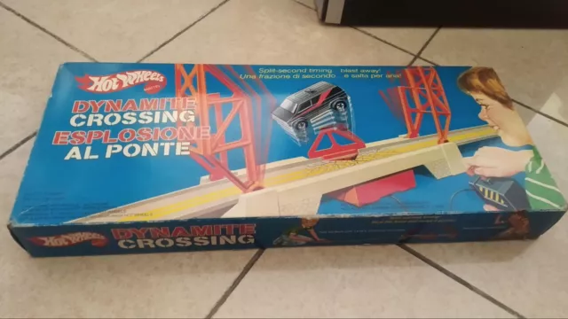 HOT WHEELS - ESPLOSIONE AL PONTE - DYNAMITE CROSSING Pista Mattel Vintage A-TEAM