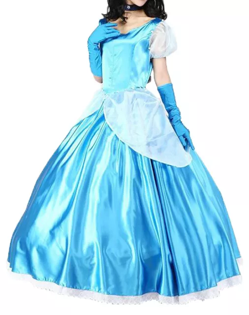 COSTUME DA PRINCIPESSA Cenerentola abito completo carnevale cosplay adulti  donna EUR 128,99 - PicClick IT