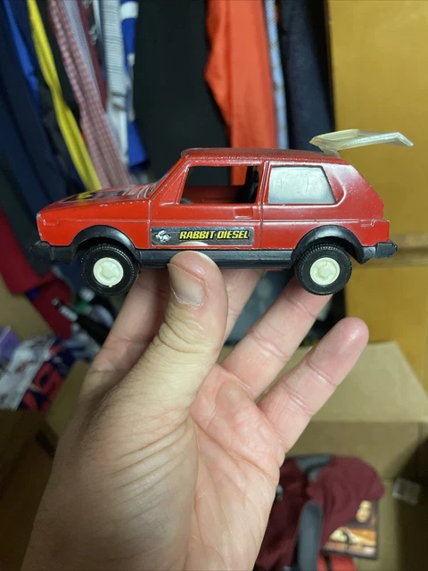 Vtg Volkswagen Diesel Rabbit Hatchback 5 Inch Toy Car