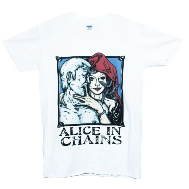 T-shirt poster in metallo Alice In Chains alternativa rock grunge unisex manica corta