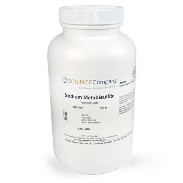 Sodium Metabisulfite, 500g, Gold recovery