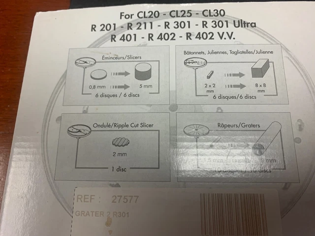 Robot Coupe Grater Blade 27577 2mm  CL20 CL25 CL330 R201 R211 R301