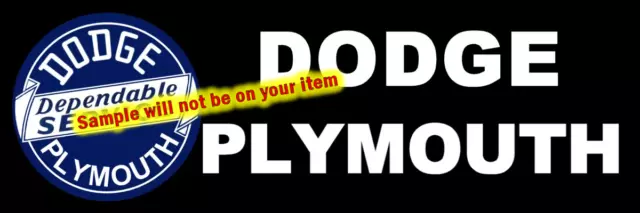 Dodge Plymouth Cars Dealer Sales Service Stickers Signs Fridge Magnets Decals