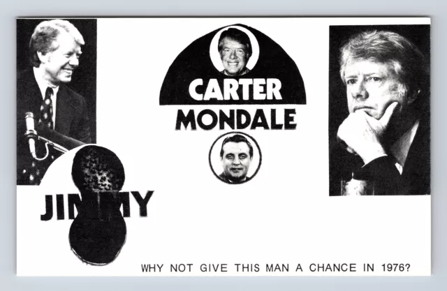 1976 Jimmy Carter Walter Mondale Ticket Campaign Postcard Postcard