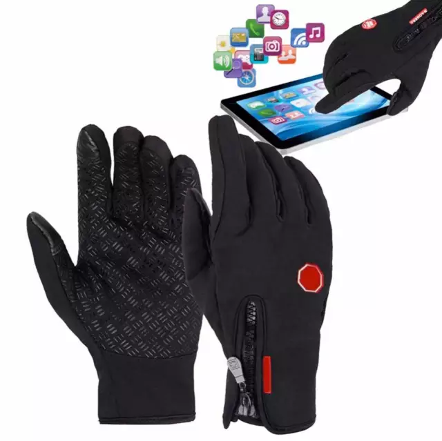 Gants Moto Scooter Vélo Coupe-Vent Avec Volume Écran Tactile Smartphone Tablette