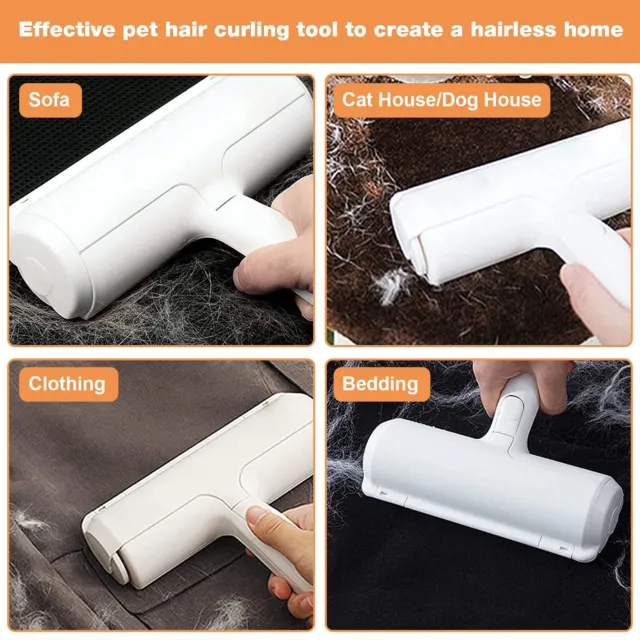 Pet Hair Remover Roller Reusable Dog Cat Fur Remover for Furniture Clothes Lint 3