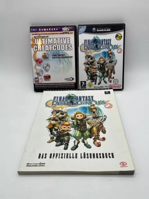 Nintendo Gamecube Final Fantasy Crystal Chronicles + Lösungsbuch + Cheatcodes