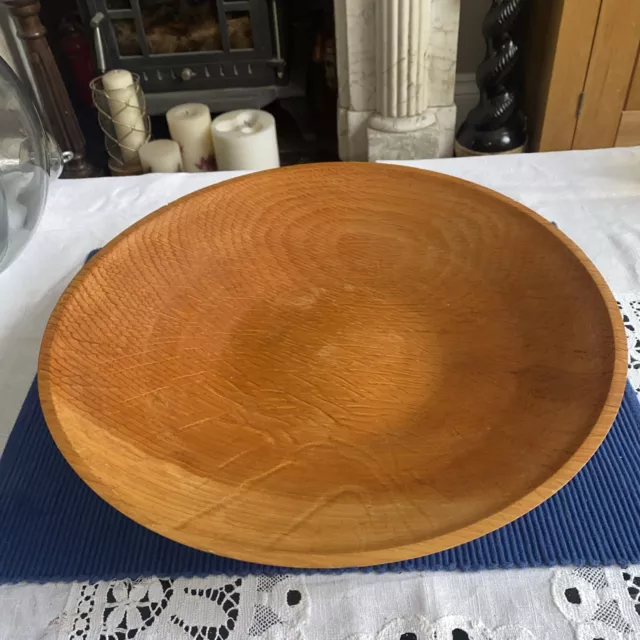 Vintage  Large Wooden Cedar Bowl Mid Century Hand Carved