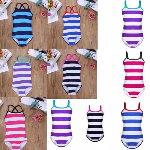 Kids Girls Kids One Piece Bikini Swimwear Swimsuit Bathing Suit Bathers Swimmer