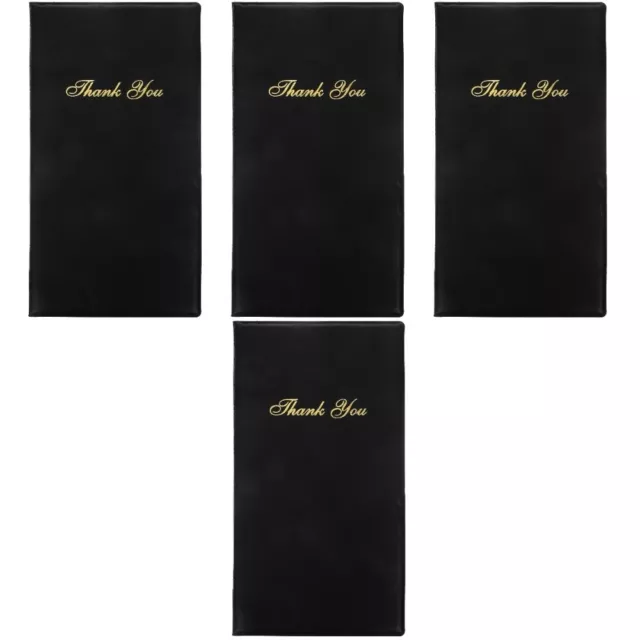 4pcs Guest Check Card Holder Restaurant Check Serving Board Menu Display Folder