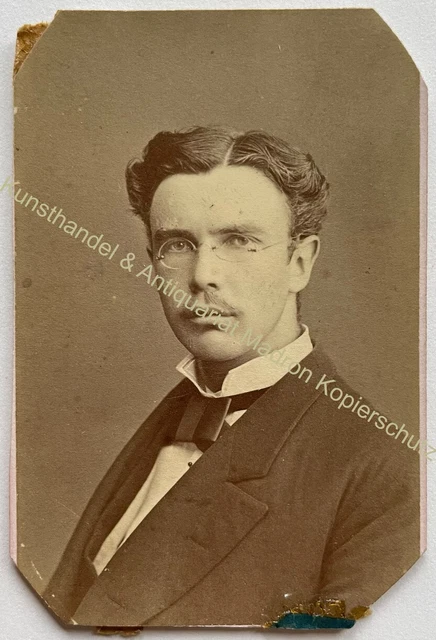 orig. CDV Foto Fotografie Mann Herr Mode um 1890 Otto Reitmayer München