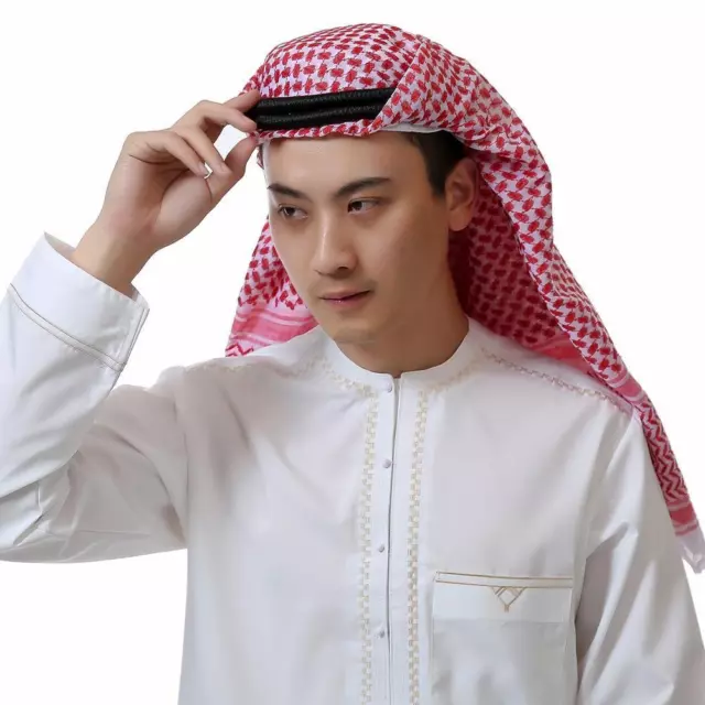 Mens Muslim Islamic Hijab Cap Turban Hats Arab Headscarf Arab Scarf~ R8L4
