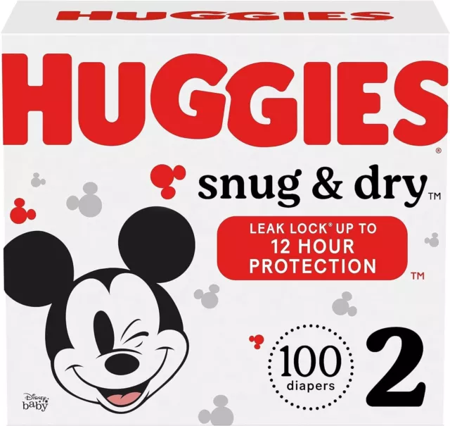 Huggies Snug & Dry Baby Disposable Diapers, Size 1 - 4, Baby Diapers, USA