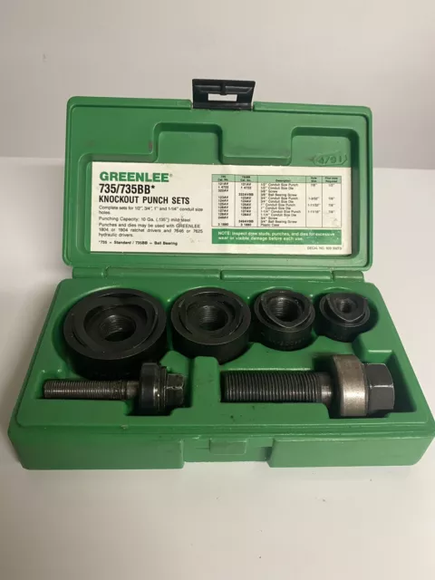 GREENLEE Knockout Punch Set 6 Piece 735/735BB