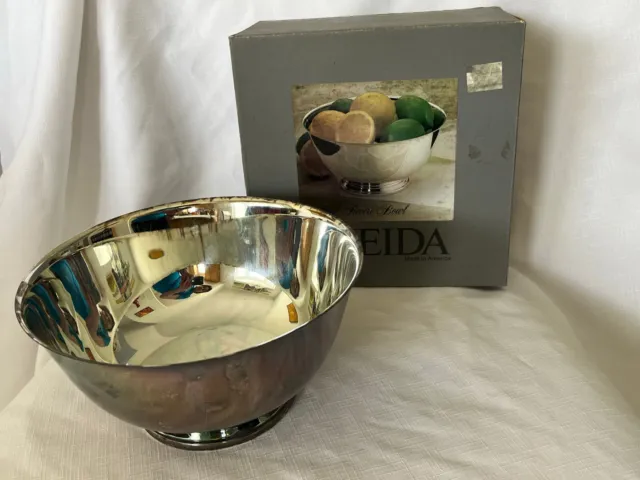 Paul Revere Silverplate Bowl 8" Reproduction by ONEIDA Including Box c1987