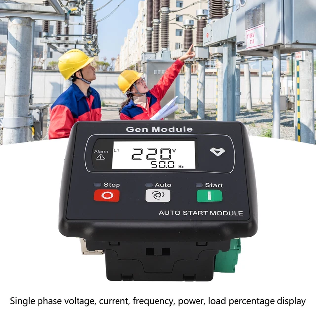 GENERATOR AUTO CONTROLLER LCD Display Genset Control Module Panel ...