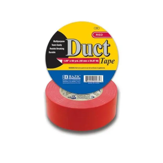 BAZIC 975 1.88  X 60 Yards Red Duct Tape Pack of 12