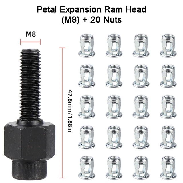 Rivetto Testa Dadi Set 20pcs Lega Espansione Morsetto Petalo Kit for Dado M4- M8