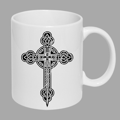 Celtic Cross Sword Funny Mug Rude Humour Joke Present Novelty Gift Cup Mug