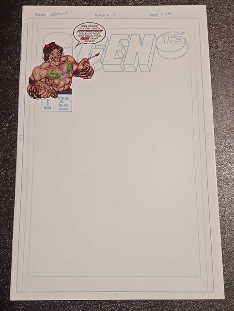 1995 Blank Sketch Cover Comic Gen 13 Jim Lee J Scott Campbell 1 Variant book