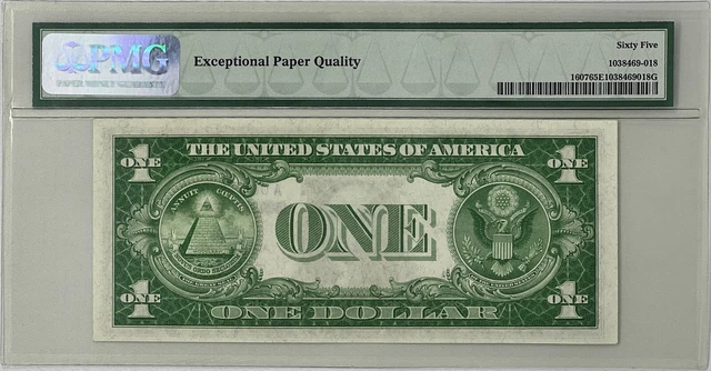 1935 $1 Silver Certificate, Fr. 1607 PMG 65-EPQ Gem Unc "Serial # = Friedberg #" 2