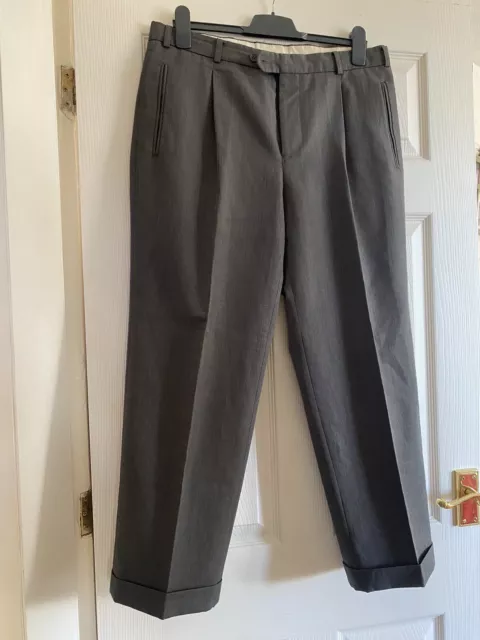 Men’s Charlton Gray Dress Pants Trouser Size 34 S Smart Evening Wear Grey