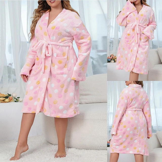 Camicia da notte donna abito pile pigiama taglie forti taglia 2XL-5XL morbido