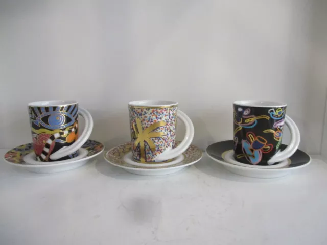 Rosenthal 3 Espresso Sammeltassen mit 3 Untertassen Nr. 17, 22 und 23