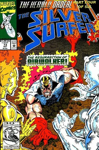 SILVER SURFER (Vol. 3) #73 F/VF, Direct, Marvel Comics 1992 Stock Image
