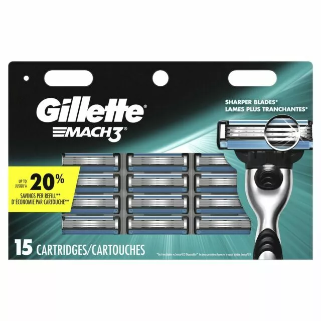 Gillette Mach3 Men's Razor Blade Refills - 15 Count