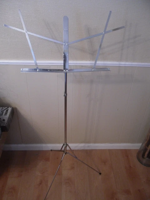 The Hamilton No 400-N Folding Chrome Music Stand - Adjustable Height  USA