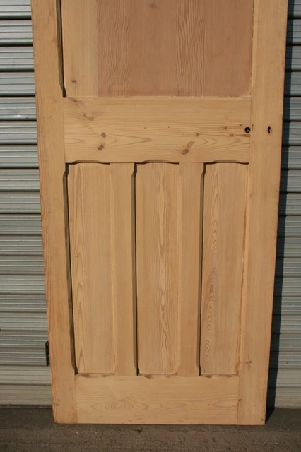 Reclaimed Victorian 33 1/2" x 79 3/4" Internal External Pine 4 Panel Door 816 6