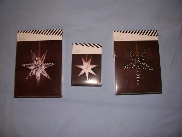 Heidi Swapp*Hanging STAR Kit*with light*Small White*Medium Black*Large Silver