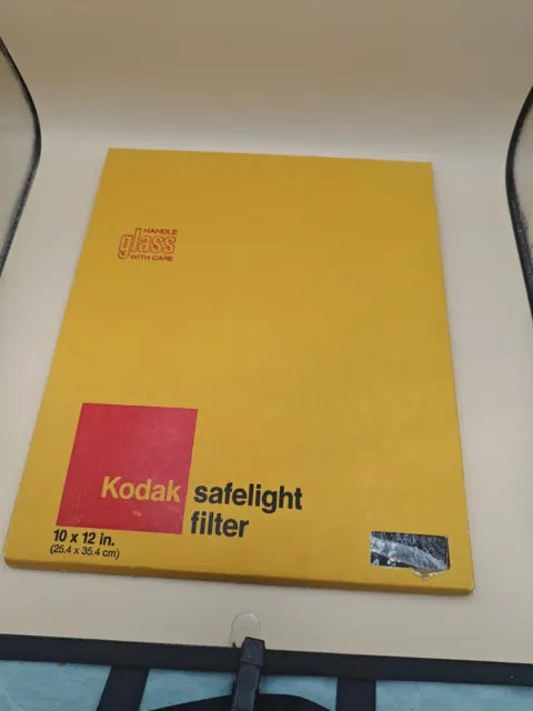 NUEVO SELLADO Kodak Safelight Filtro No 0C Luz Ámbar 10"" x 12"" Vidrio Con Caja
