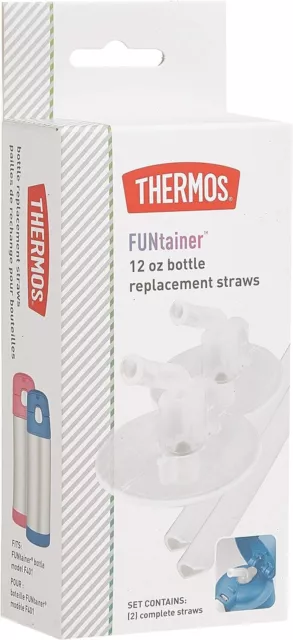 Thermos Replacement Straws for 12 Ounce Funtainer Bottle, Clear, 1 Pack