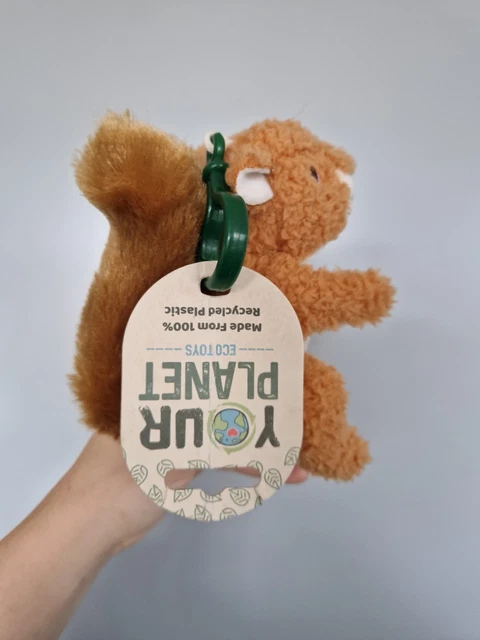 YOUR PLANET ECO squirrel soft toy plush Clip Charm £8.00 - PicClick UK