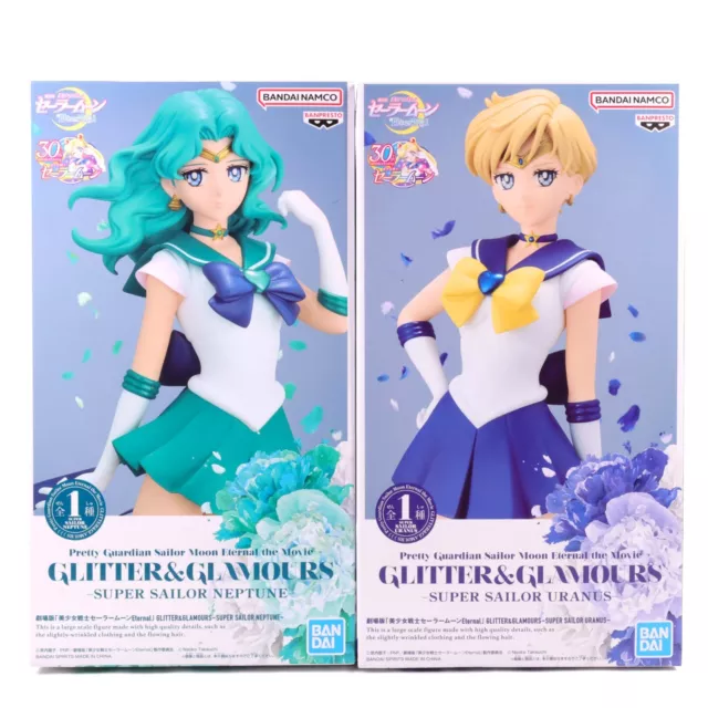 Sailor Uranus And Neptune Figure SAILOR MOON ETERNAL SUPER SAILOR NEPTUNE URANUS Figure Set Glitter