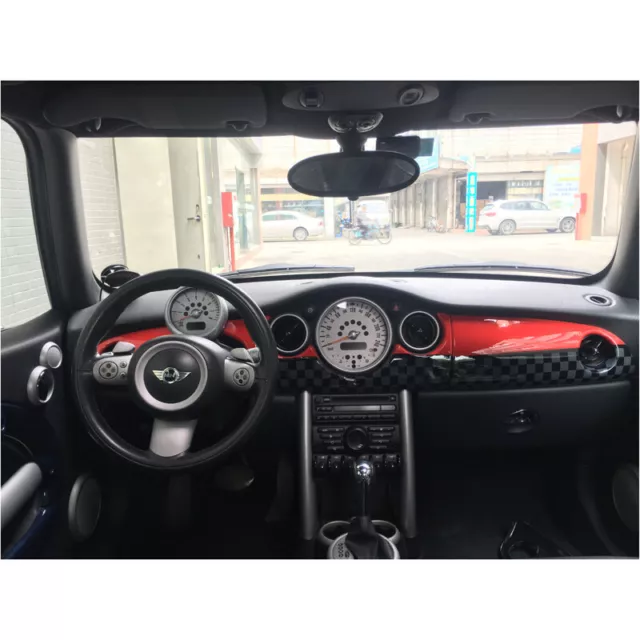 Cockpit Verkleidung ROT KARO  CHECK FLAG für MINI ONE COOPER R50 R53 R52