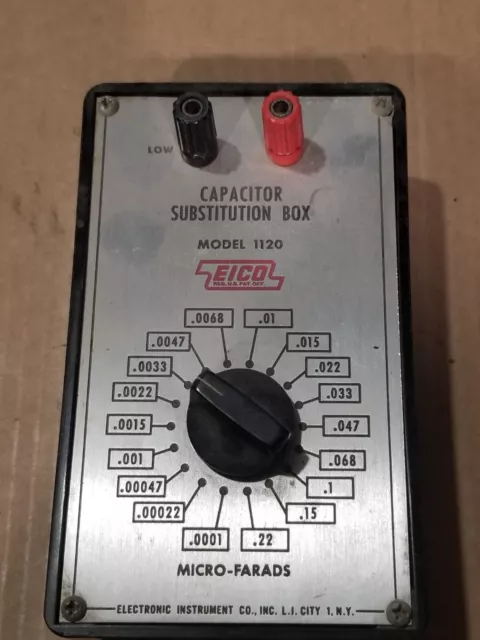 EICO Capacitor Substitution Box Model 1120 UNTESTED