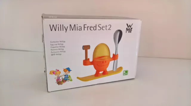 WMF Eierbecher Mc Egg orange Willy Mia Fred Set