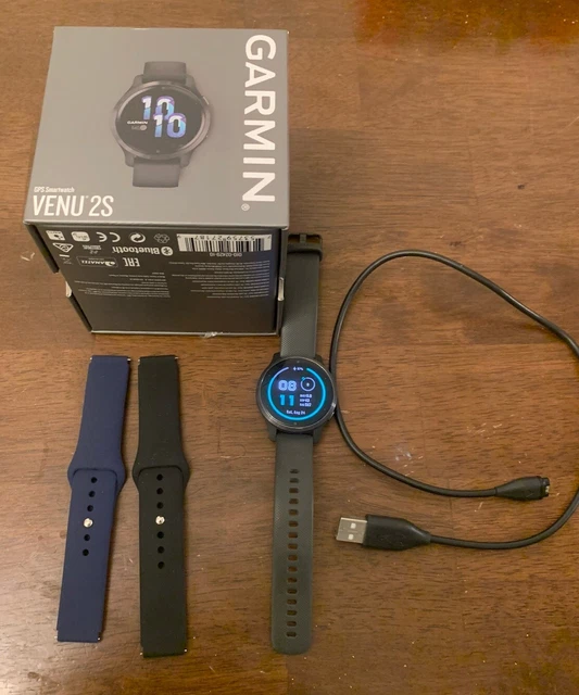 AISPORTS 5 Cinturini In Silicone 18mm Per Garmin Venu 2S, Forerunner 255S, Vivomove 3S - Morbidi, Traspiranti, Con Fibbia Acciaio, Regolabili