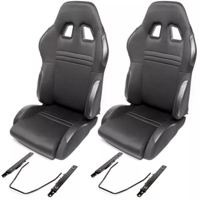 2X TA Technix Sports-Seat half-Shell both Sides Runners - Black