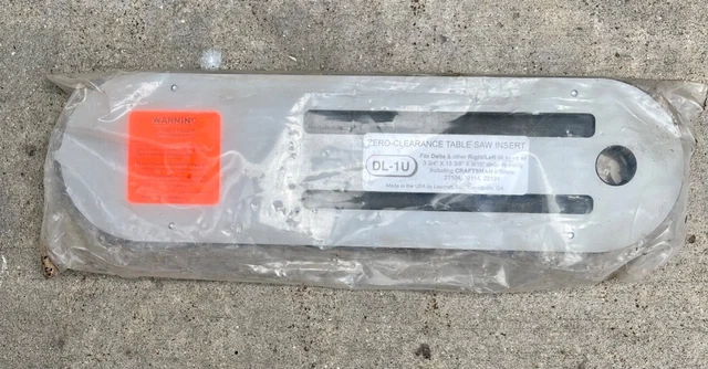 NEW Delta DL-1U Table Saw Throat Plate Insert (5631)