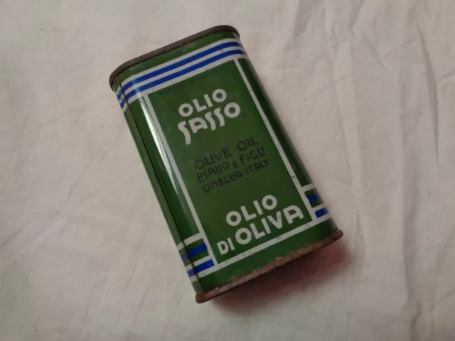 Olio Sasso P. Sasso E Figli Oneglia Lattina 0,250 Modernariato Vintage